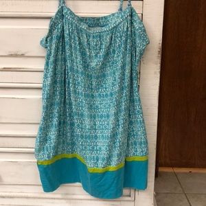 Turquoise Printed Convertible Tank
